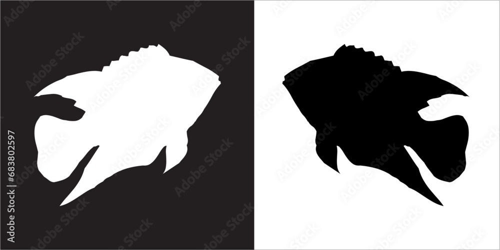 Illustration vector graphics of fish icon