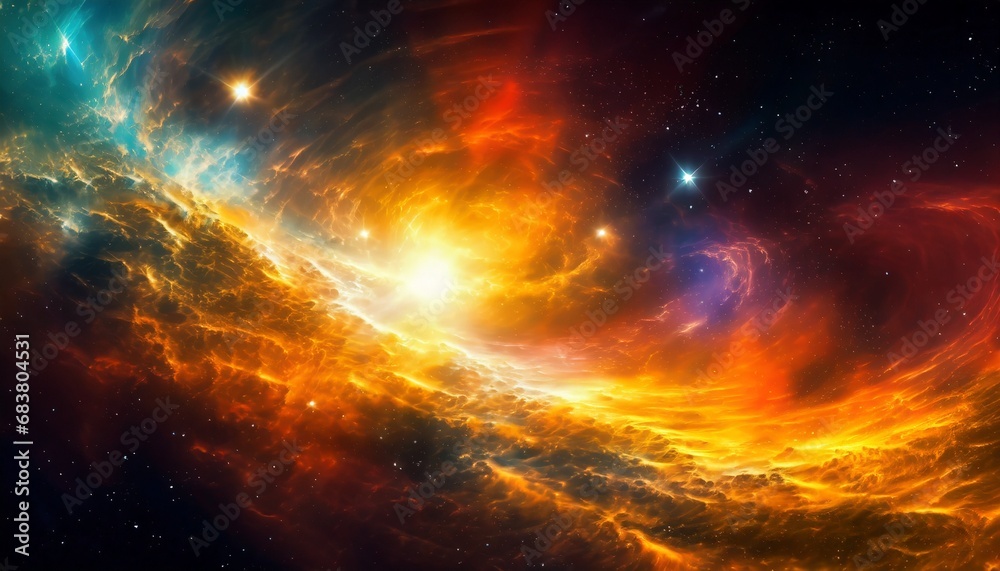 Fototapeta premium カラフルな宇宙の背景素材