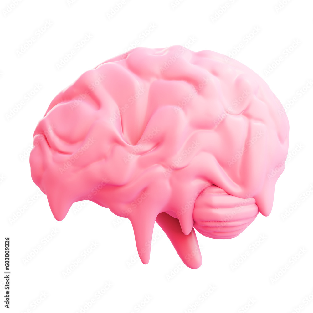 Brain exhausted 3d illustration Brain exhausted 3d illustration