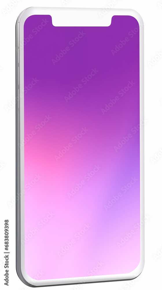blank purple screen generic smart phone mock up on isolated white background , vertical orientation 9:16 blank purple screen generic smart phone mock up on isolated white background , vertical orientation 9:16