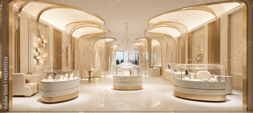 Jewelry boutique showroom, luxury shop