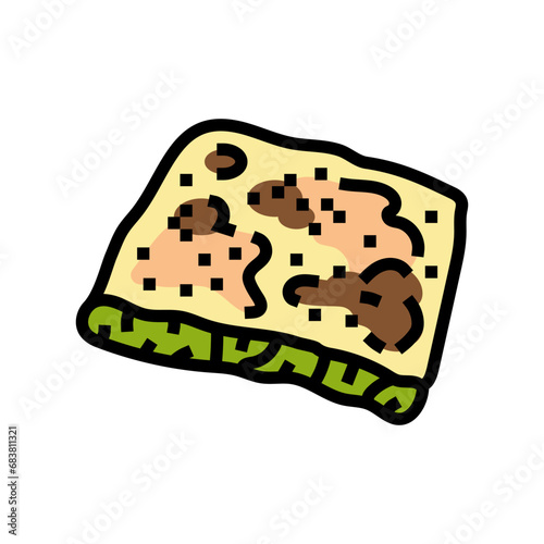 gozleme turkish cuisine color icon vector. gozleme turkish cuisine sign. isolated symbol illustration