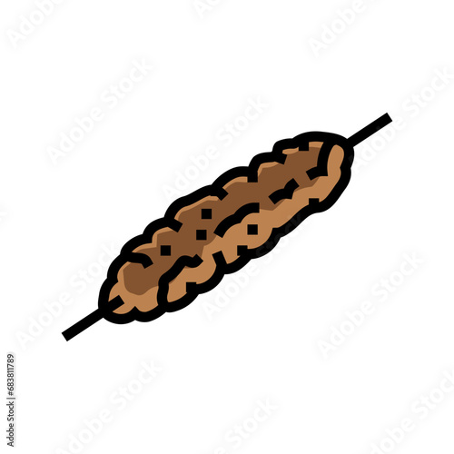 adana kebab turkish cuisine color icon vector. adana kebab turkish cuisine sign. isolated symbol illustration