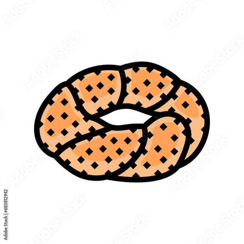 simit turkish bagel cuisine color icon vector. simit turkish bagel cuisine sign. isolated symbol illustration