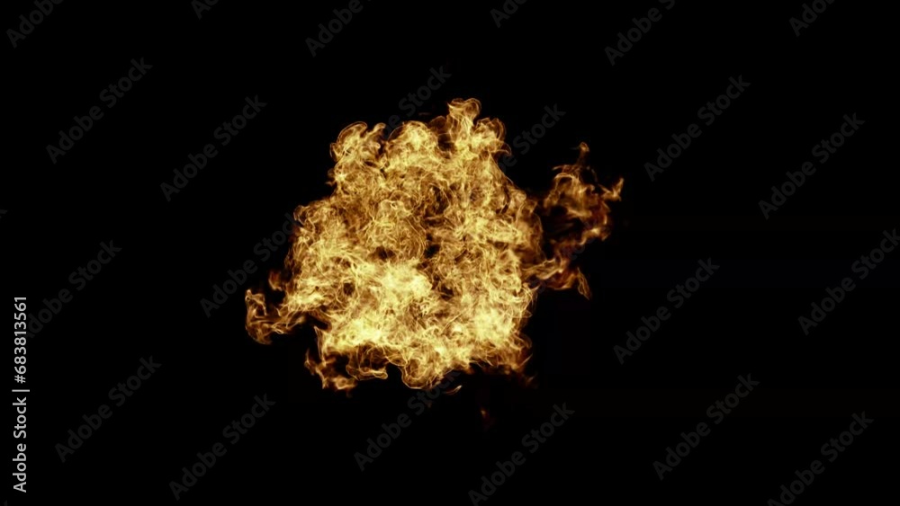 Fireball looped for game design on black background Fireball looped for game design on black background