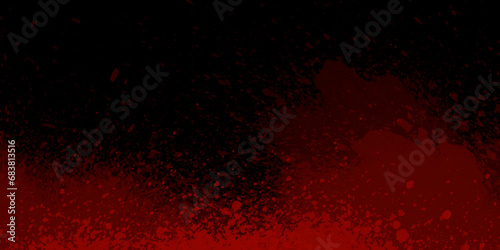 Particle is floating in the air, black background with red bokeh crimson red watercolor background texture. red powder explosion on dark background. Abstract red powder splatted background.