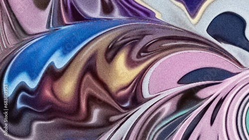 4K Liquid Gradient Abstract Background with noise. Abstract Liquid paint effect blurred gradient overflow waves grainy background texture. Colorful digital Grain Texture overlay.