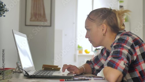 woman working in smartworking from home. photo