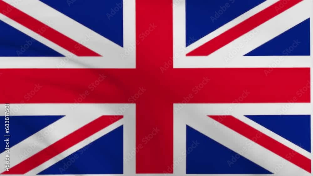 United Kingdom Flag. Flag of the United Kingdom footage video waving in wind. United Kingdom Flag. Flag of the United Kingdom footage video waving in wind.