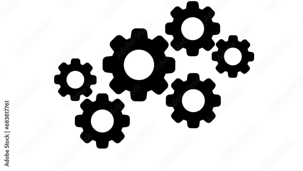 Cogwheel rotating animation. gear wheel icon, mechanism concept animation. e_1538 Cogwheel rotating animation. gear wheel icon, mechanism concept animation. e_1538