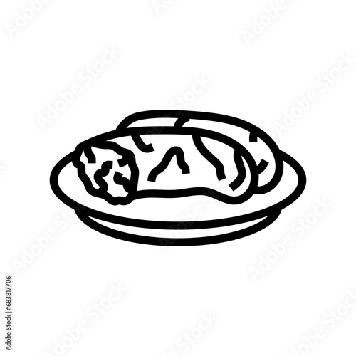 ratatouille french cuisine line icon vector. ratatouille french cuisine sign. isolated contour symbol black illustration