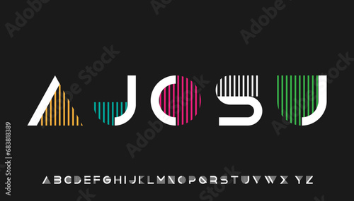 modern stylish typography capital alphabet letter logo design photo