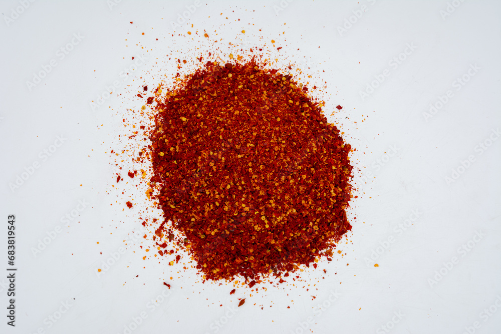 Dry chili peppers isolated on a white background Dry chili peppers isolated on a white background