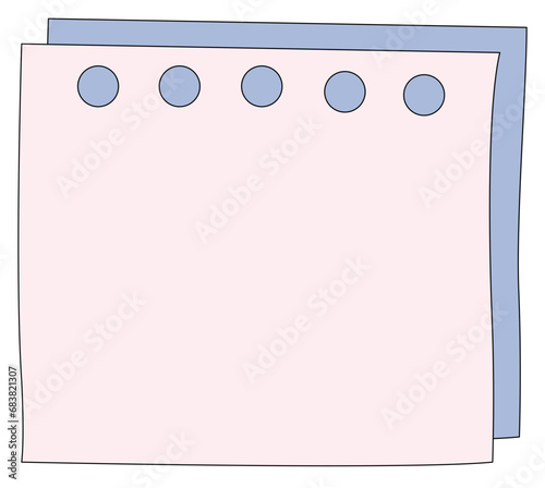 The colorful note.