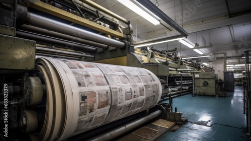 Newspaper production at Tamedia Zurich printing plant.