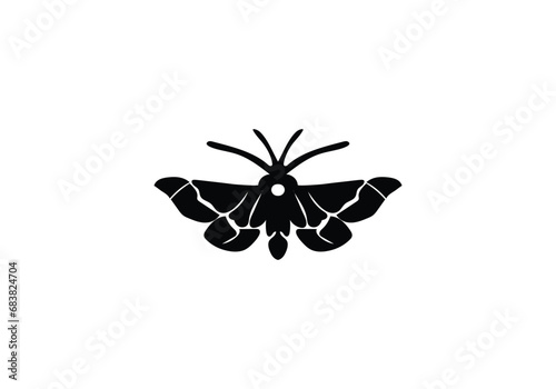 Bagworm Moth minimal style icon illustration design
