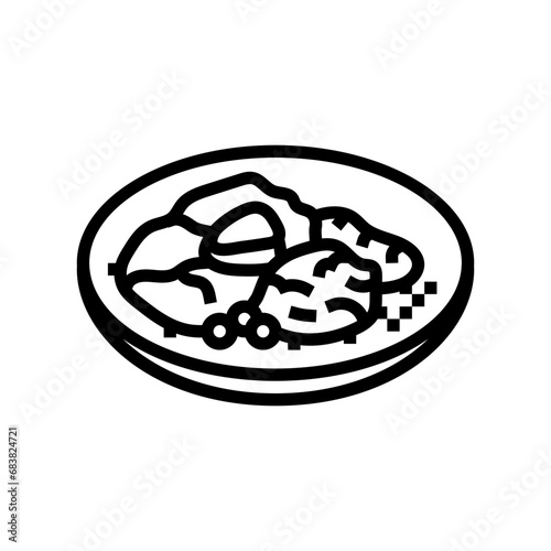 ossobuco stew italian cuisine line icon vector. ossobuco stew italian cuisine sign. isolated contour symbol black illustration