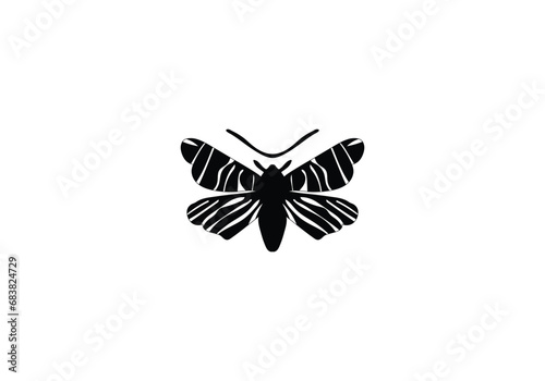 Bagworm Moth minimal style icon illustration design