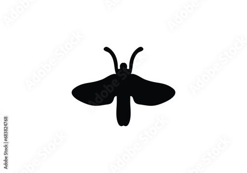 Bagworm Moth minimal style icon illustration design