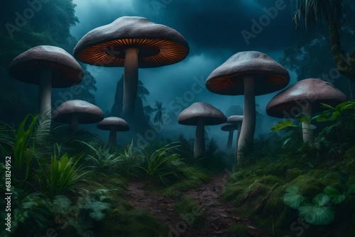 mushrooms in the forest