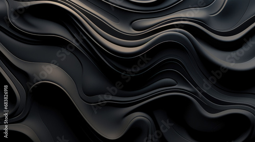 Fluid and Organic Forms Merging in a Modern Dark Art Design Background