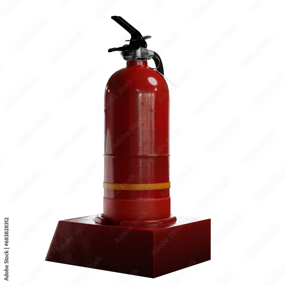 red fire extinguisher isolated 3D mockup illustration, 3D rendering red fire extinguisher isolated 3D mockup illustration, 3D rendering