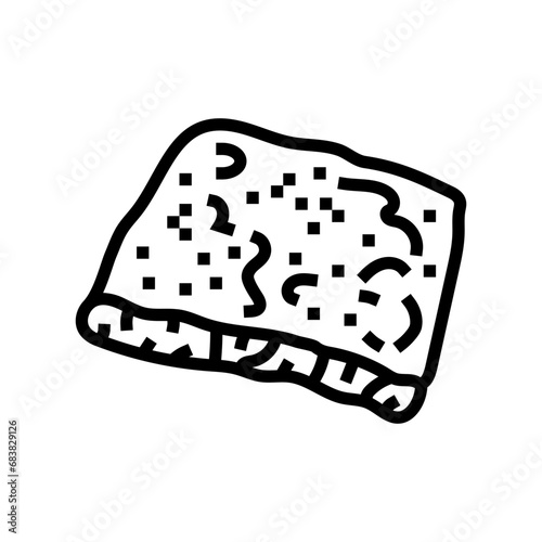 gozleme turkish cuisine line icon vector. gozleme turkish cuisine sign. isolated contour symbol black illustration