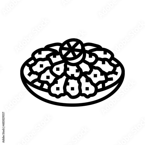 lentil kofte turkish cuisine line icon vector. lentil kofte turkish cuisine sign. isolated contour symbol black illustration