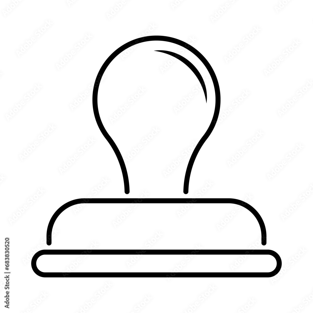 Stamp line icon. Design can use for web and mobile app. Vector illustration Stamp line icon. Design can use for web and mobile app. Vector illustration