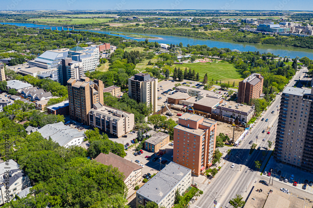 Obraz premium City Park Saskatoon Aerial View
