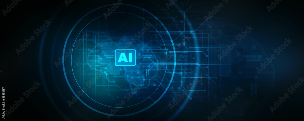 2d illustration Artificial Intelligence (AI) concept
2d illustration Artificial Intelligence (AI) concept