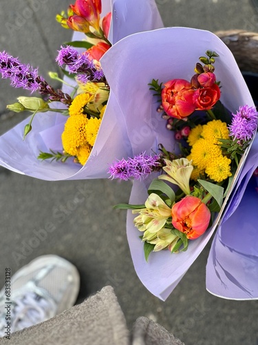 bouquet of flowers on the table