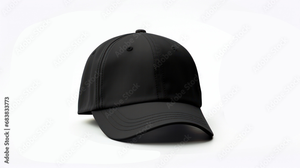 Fototapeta premium black baseball cap isolated