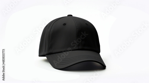 black baseball cap isolated