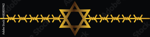 International Holocaust Remembrance Day vector. Star of David . January 27. Important day