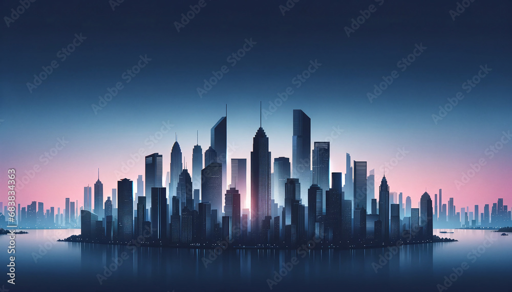 Urban website background with cityscape, skyscrapers, and graffiti, in monochrome and vibrant colors, perfect for culture or fashion sites