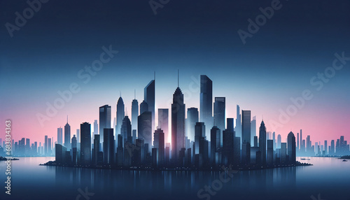 Urban website background with cityscape, skyscrapers, and graffiti, in monochrome and vibrant colors, perfect for culture or fashion sites