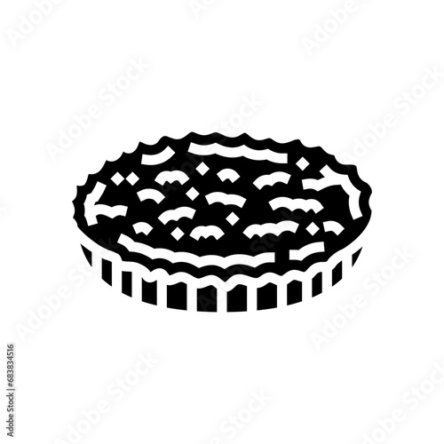 quiche lorraine french cuisine glyph icon vector. quiche lorraine french cuisine sign. isolated symbol illustration