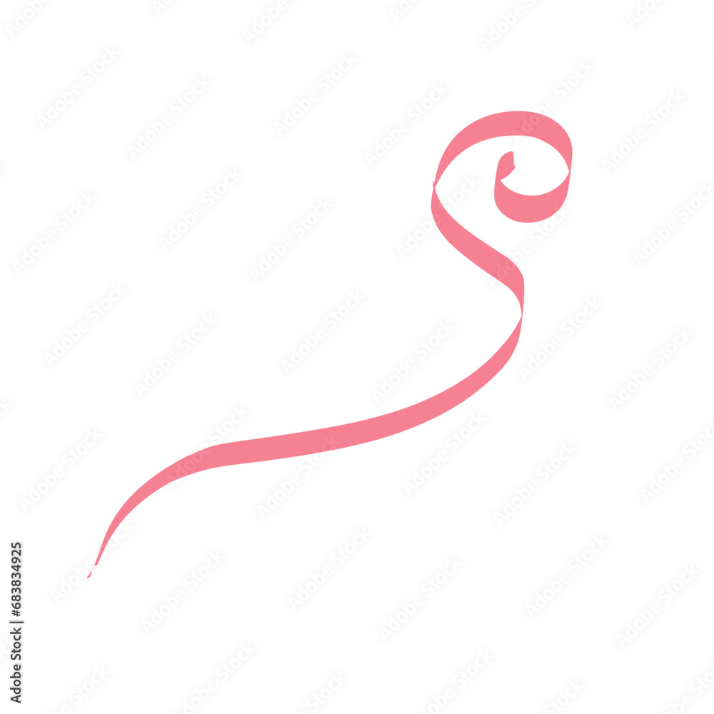 Pink ribbon on white background Pink ribbon on white background
