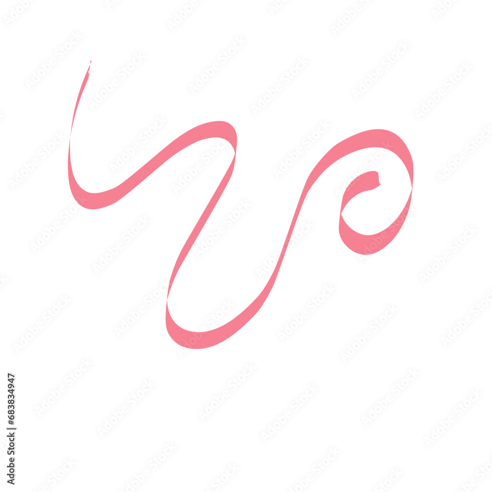 Pink ribbon on white background Pink ribbon on white background