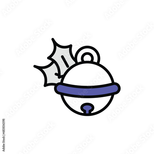Jingle Bell icon design with white background stock illustration