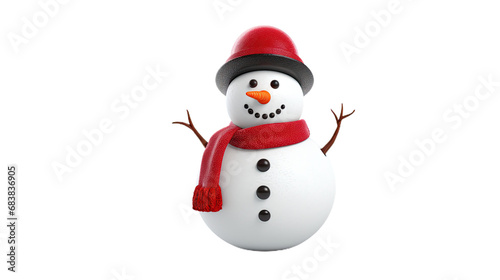 Snowman. Isolated on Transparent background. ©  Mohammad Xte