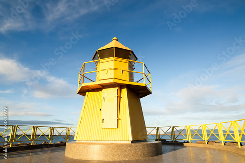 Höfði lighthouse in Reykjavik, Iceland photo