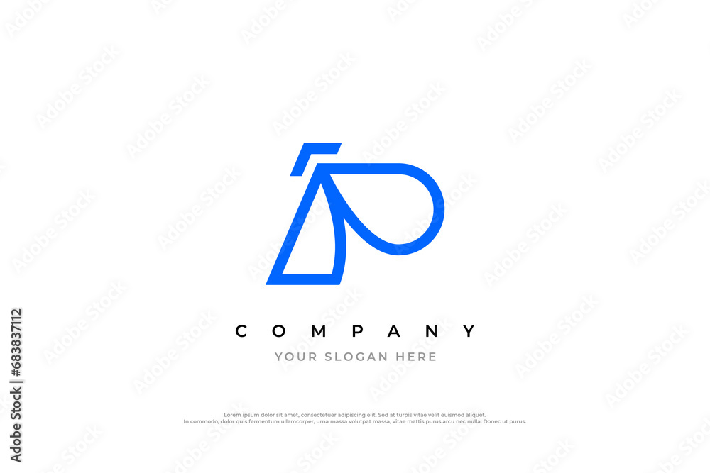 Initial Letter P Arrow Logo Design Initial Letter P Arrow Logo Design