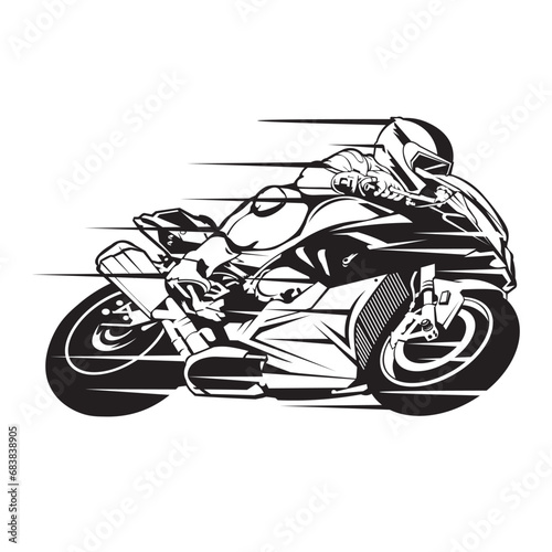 Motorbike vector illustration, perfect for racing team logo and t shirt design