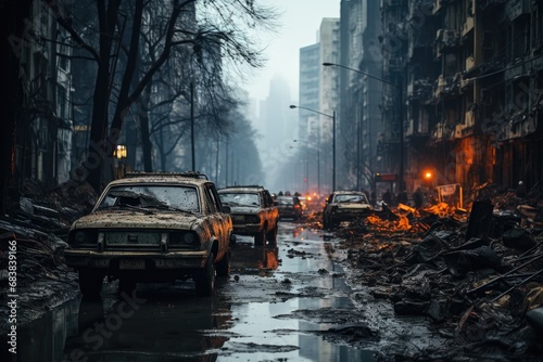 somber reality of bombed-out buildings in the context of the war in Ukraine © Наталья Добровольска