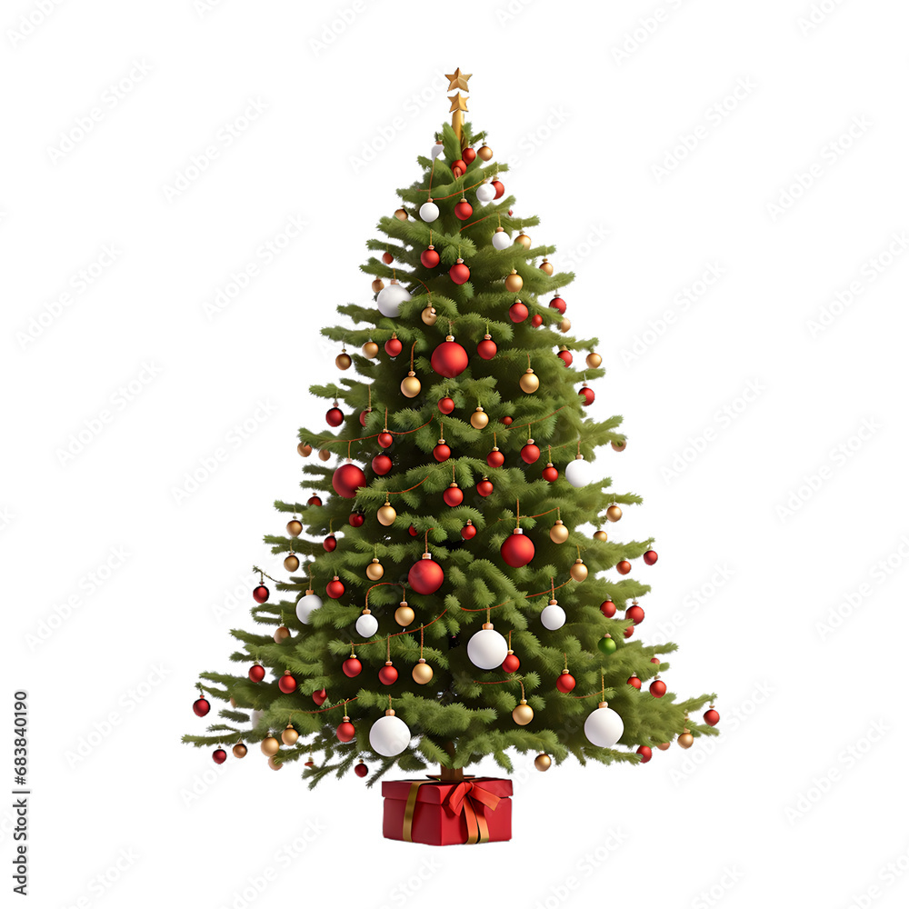 3d green christmas tree decoration with transparent background 3d green christmas tree decoration with transparent background
