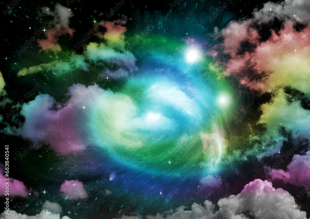 galaxy in a free space. 3D rendering galaxy in a free space. 3D rendering