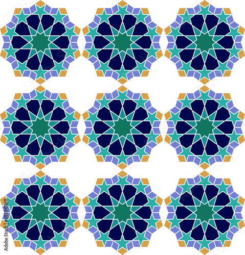 Abstract background with Islamic ornament, Arabic geometric texture.geometric islamic with colorfull pattern
