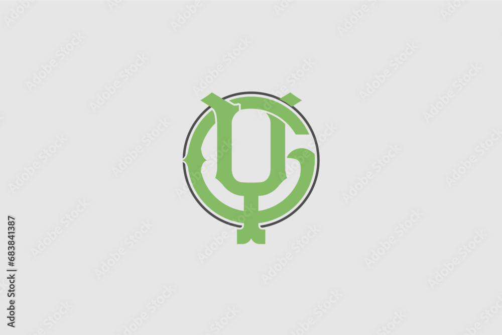 Abstract letter Y and G vector logo template Abstract letter Y and G vector logo template